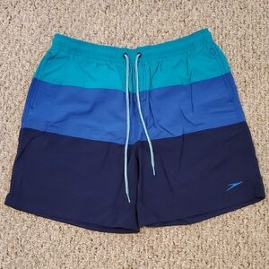 Speedo Blue Swim Trunks with Lightweight Quick Dry Material